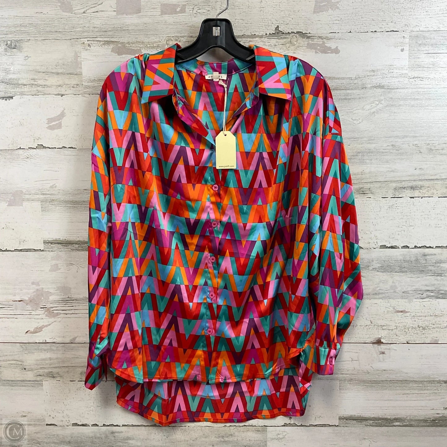 Blouse Long Sleeve By Jodifl In Pink & Purple, Size: S