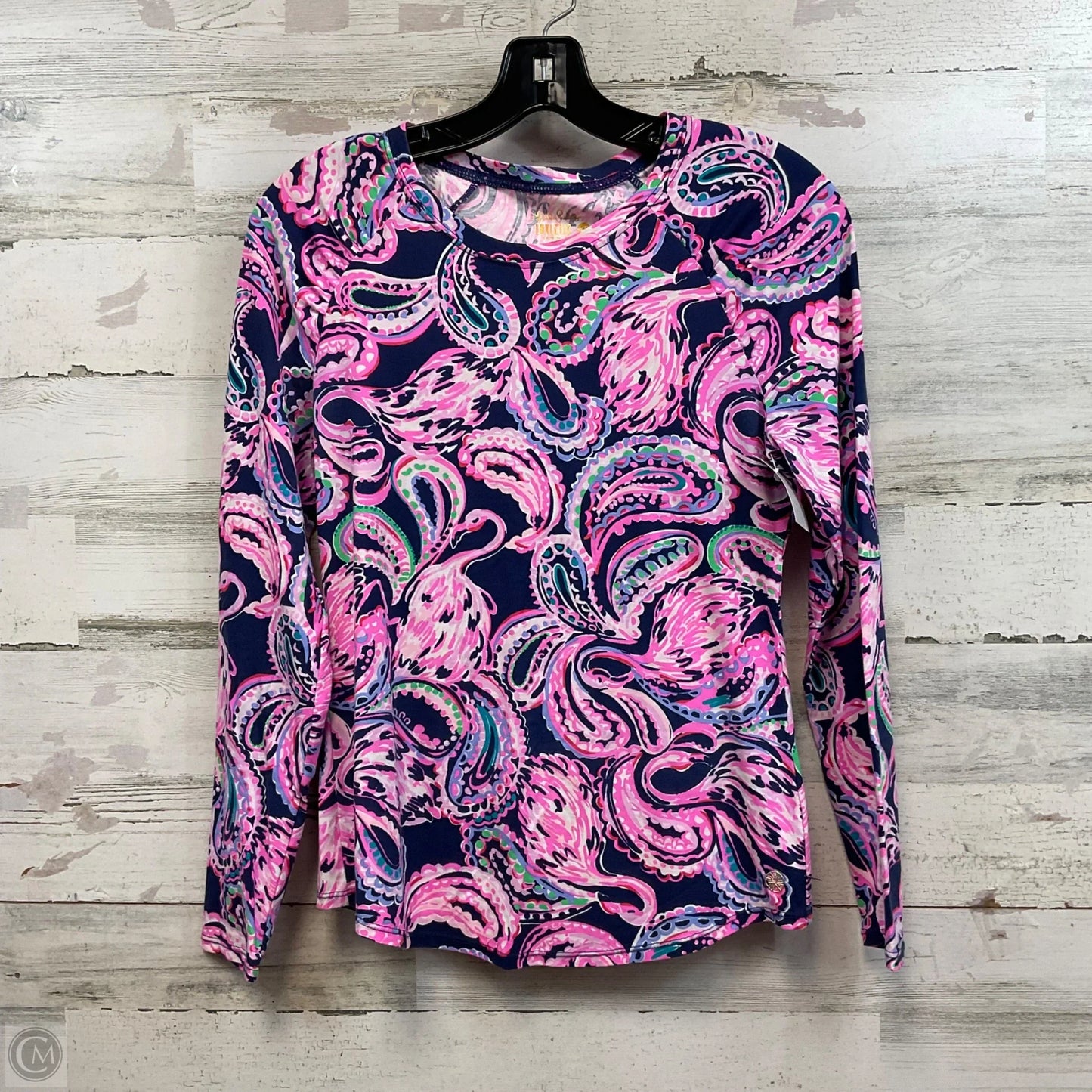 Top Long Sleeve By Lilly Pulitzer In Blue & Pink, Size: Xs