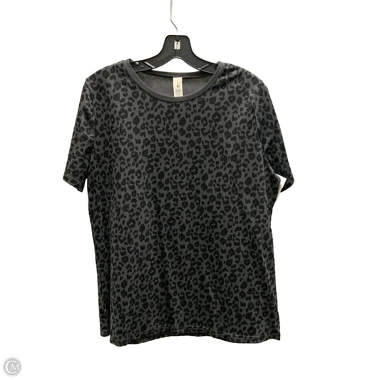 Athletic Top Short Sleeve By B In Grey, Size: L