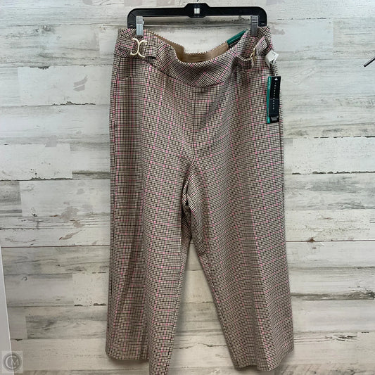 Pants Dress By Investments In Brown & Cream, Size: 18