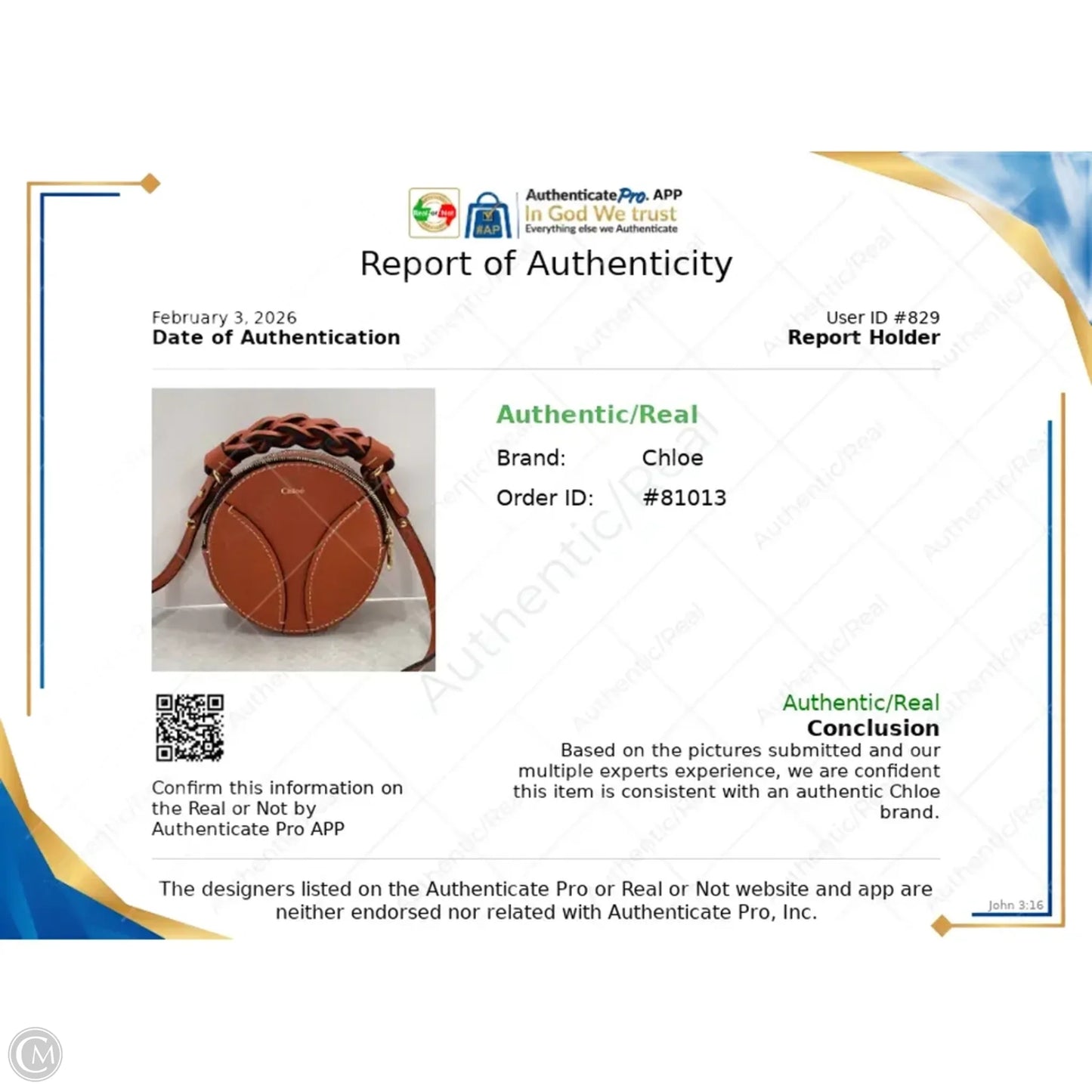 Handbag Luxury Designer By Chloe, Size: Small