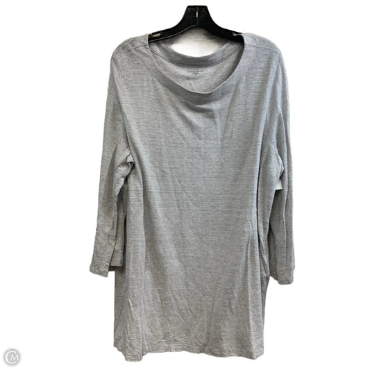 Top Long Sleeve By Eileen Fisher In Grey, Size: 2x