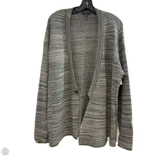 Sweater Cardigan By Eileen Fisher In Grey, Size: 2x