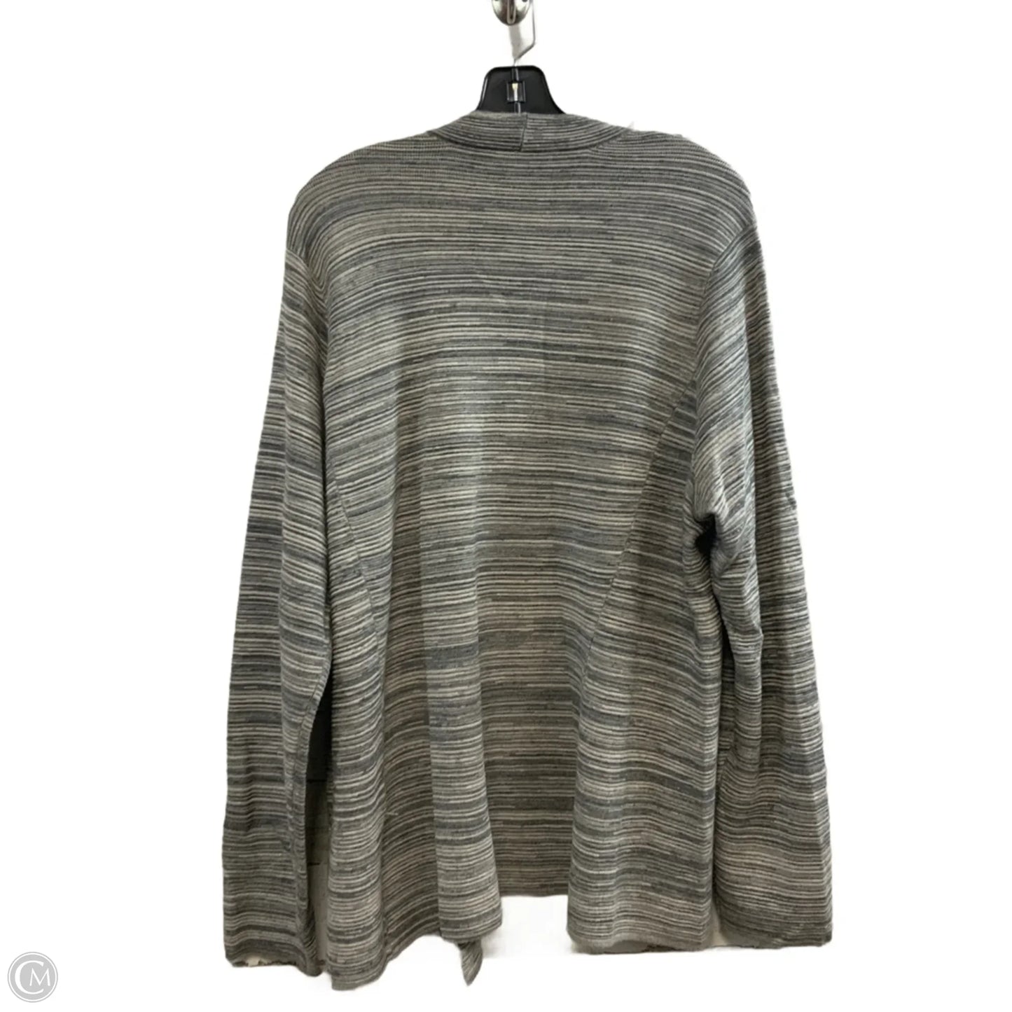 Sweater Cardigan By Eileen Fisher In Grey, Size: 2x