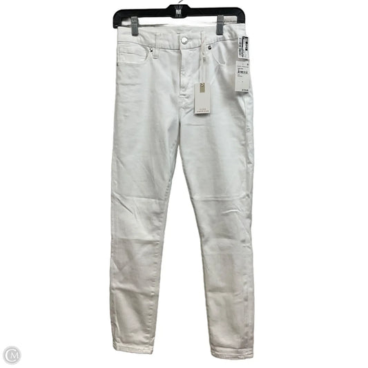 Jeans Skinny By Good American In White Denim, Size: 4