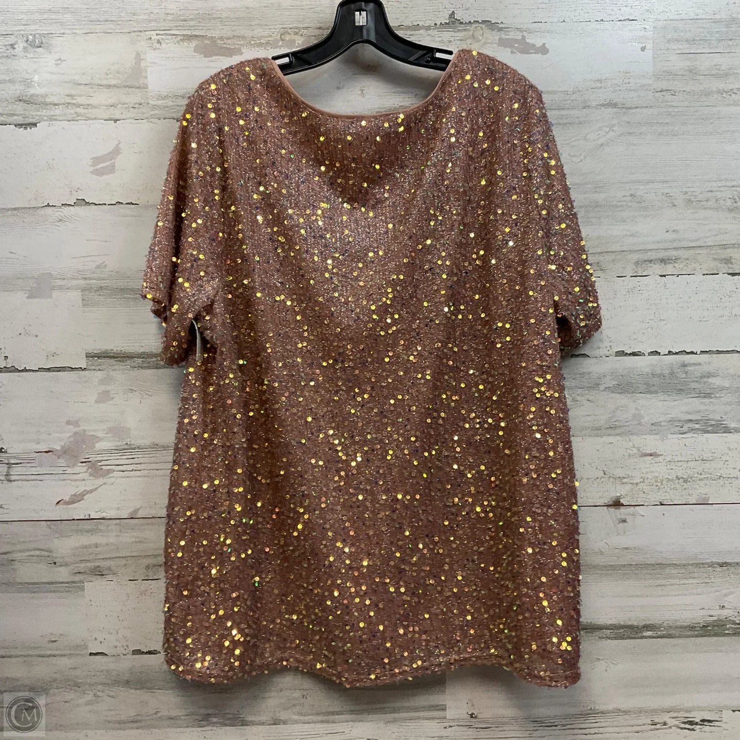 Top Short Sleeve By Jodifl In Pink, Size: 1x