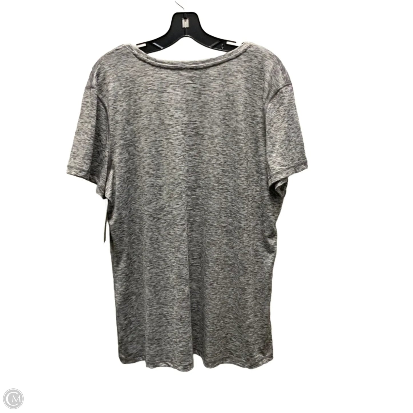 Athletic Top Short Sleeve By Athletic Works In Grey, Size: Xxl