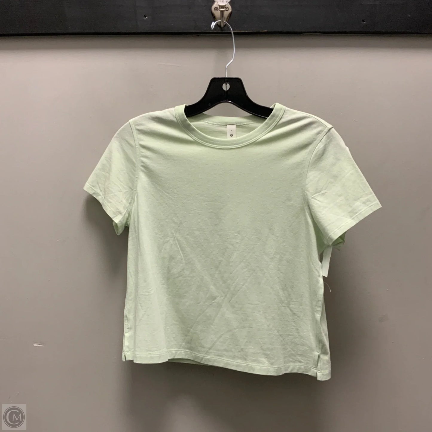 Athletic Top Short Sleeve By Lululemon In Green, Size: S