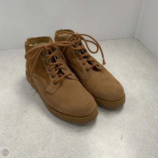 Boots Ankle Flats By Ugg In Brown, Size: 7.5