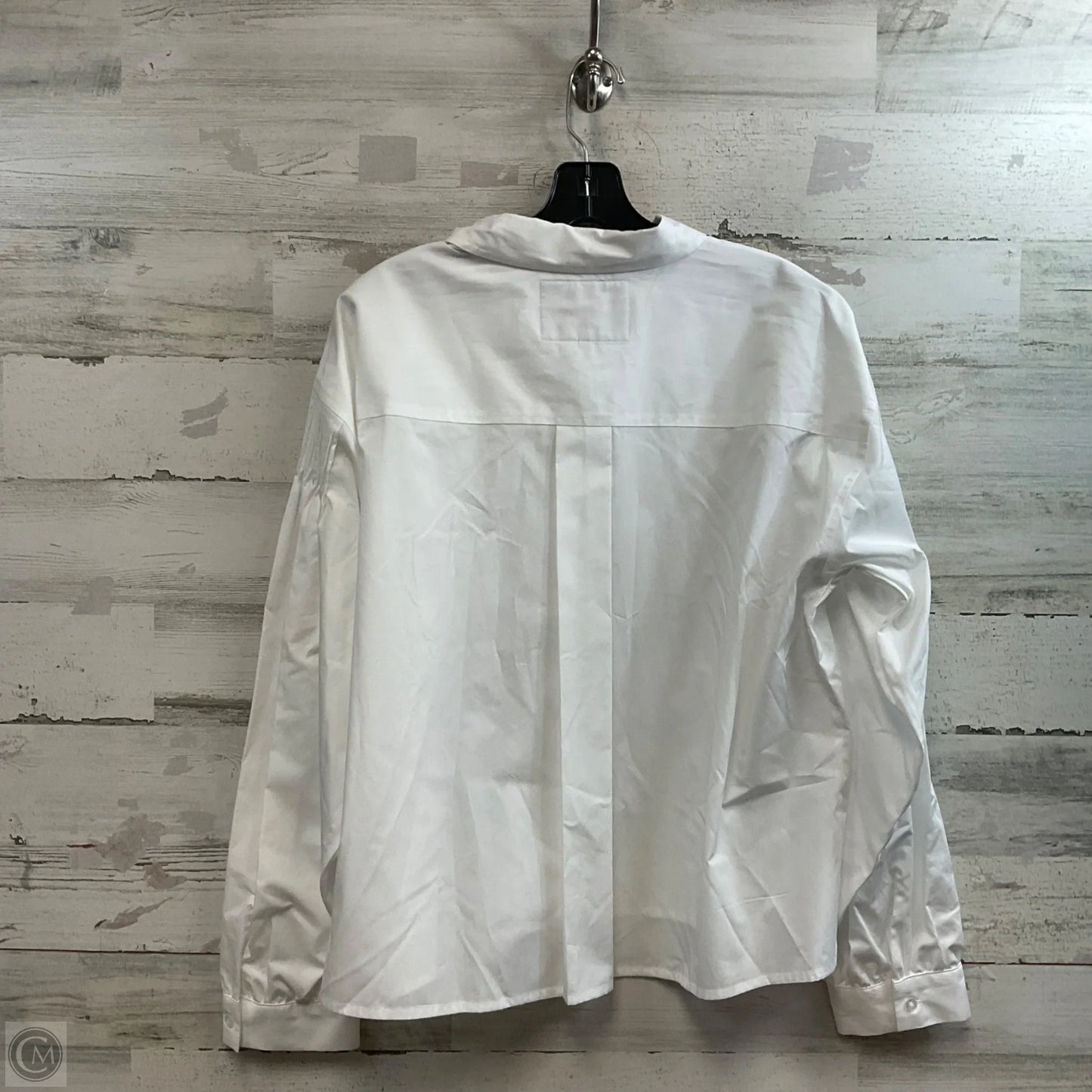 Blouse Designer By Karl Lagerfeld In White, Size: M