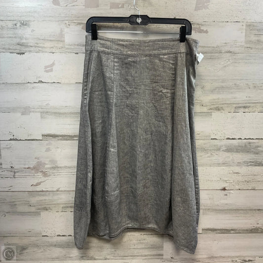 Skirt Midi By Eileen Fisher In Silver, Size: S