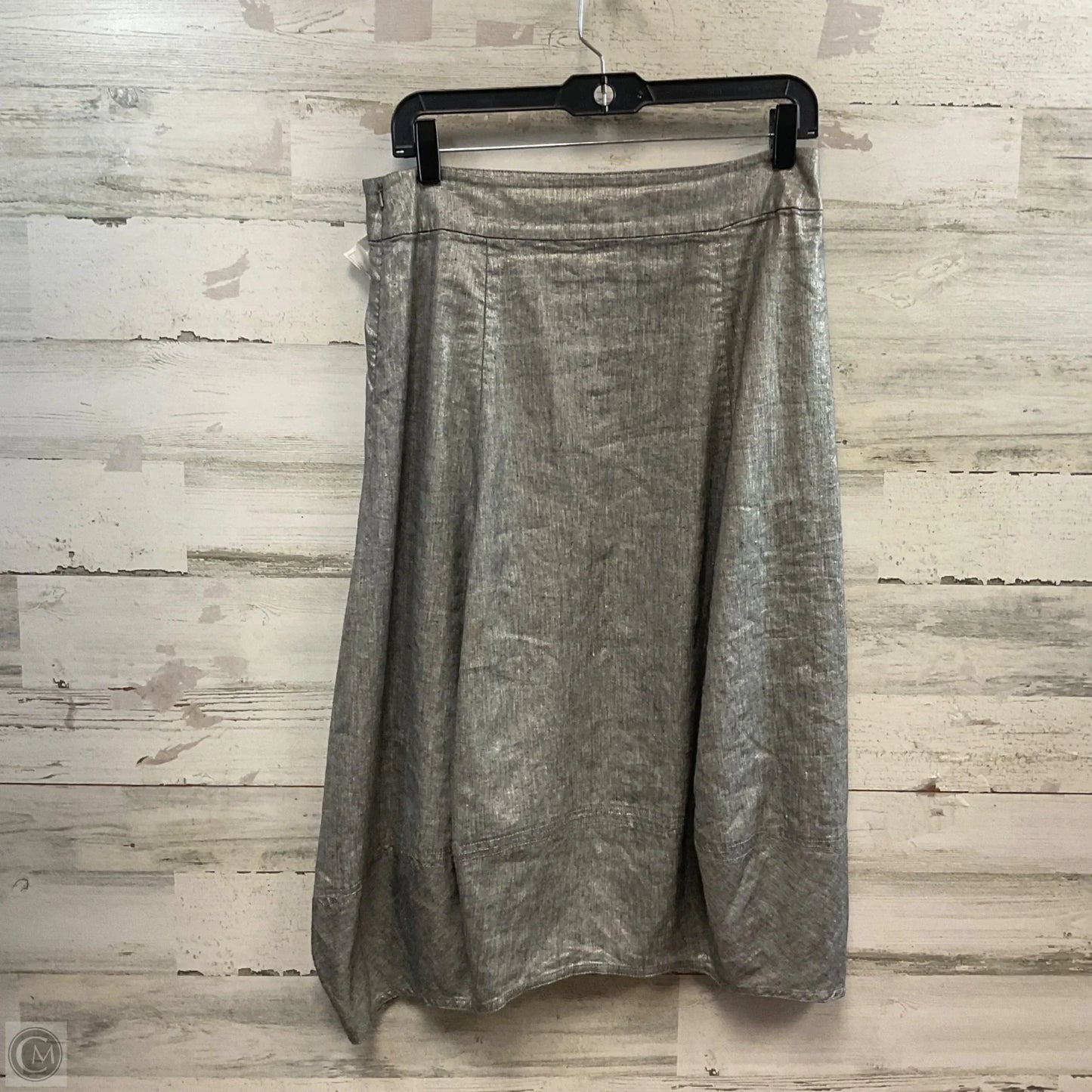 Skirt Midi By Eileen Fisher In Silver, Size: S