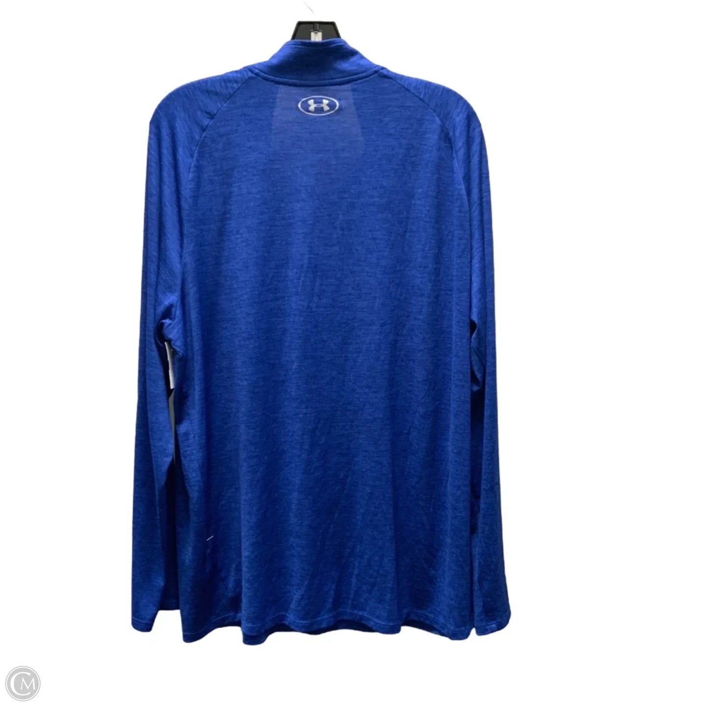 Athletic Top Long Sleeve Crewneck By Under Armour In Blue, Size: 2x
