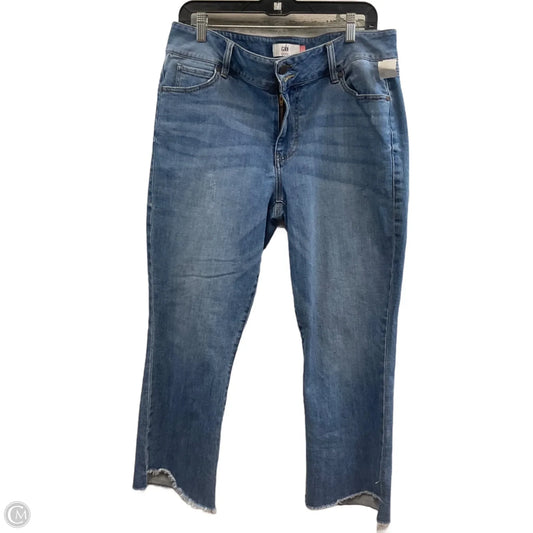 Jeans Cropped By Cabi In Blue Denim, Size: 14