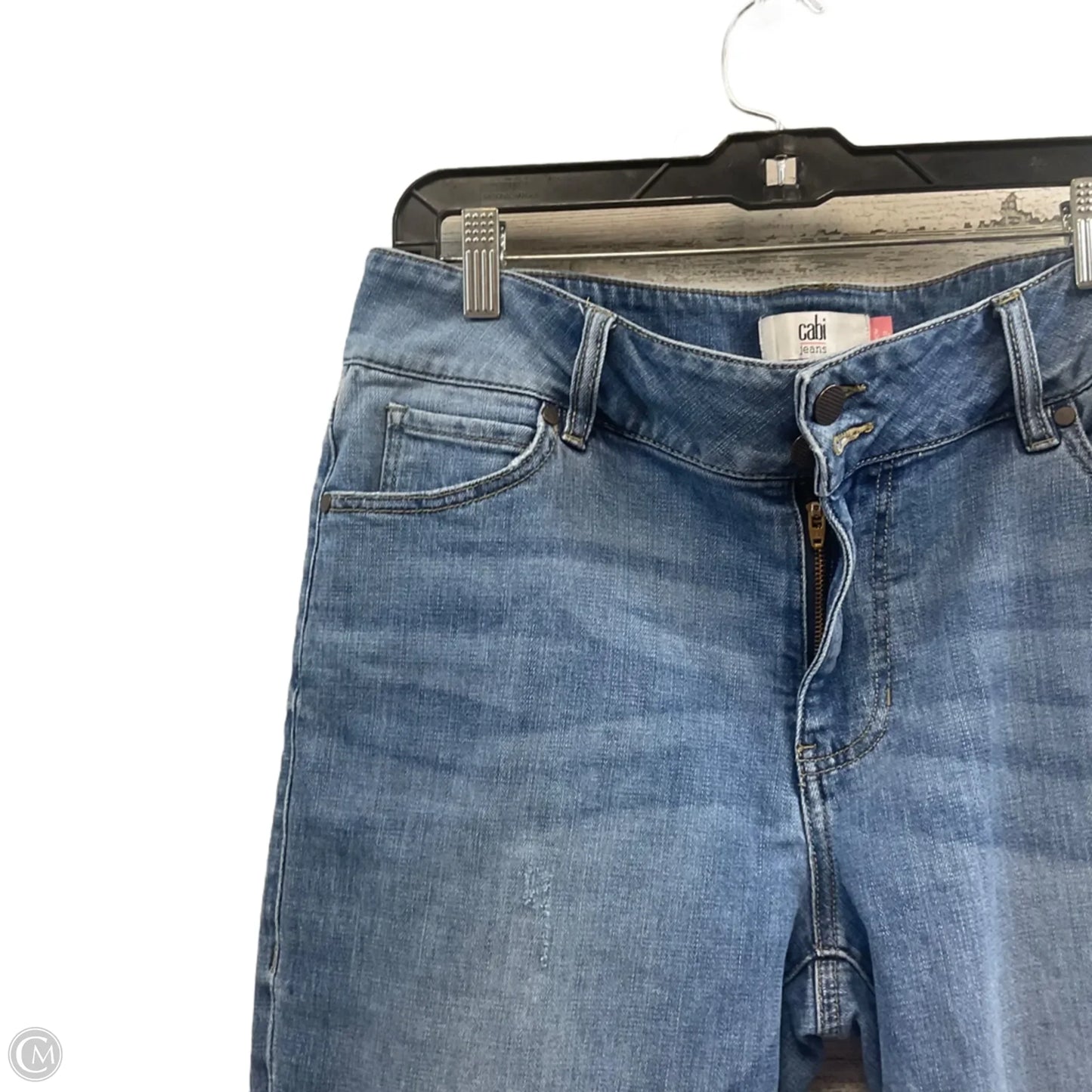 Jeans Cropped By Cabi In Blue Denim, Size: 14