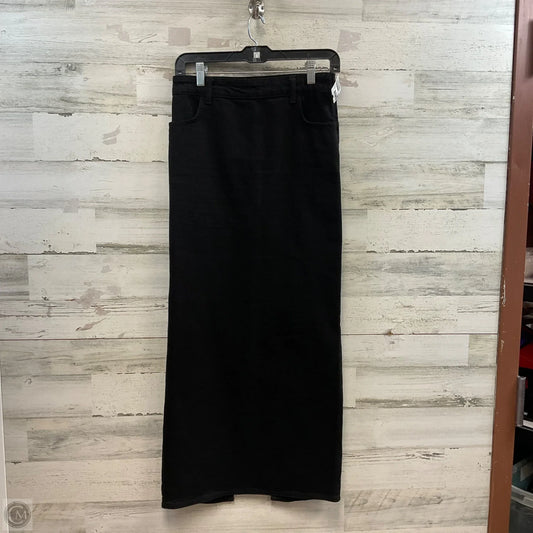 Skirt Maxi By Zara In Black Denim, Size: Xs