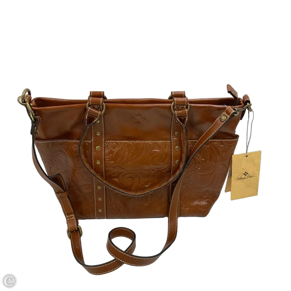 Handbag Leather By Patricia Nash, Size: Large