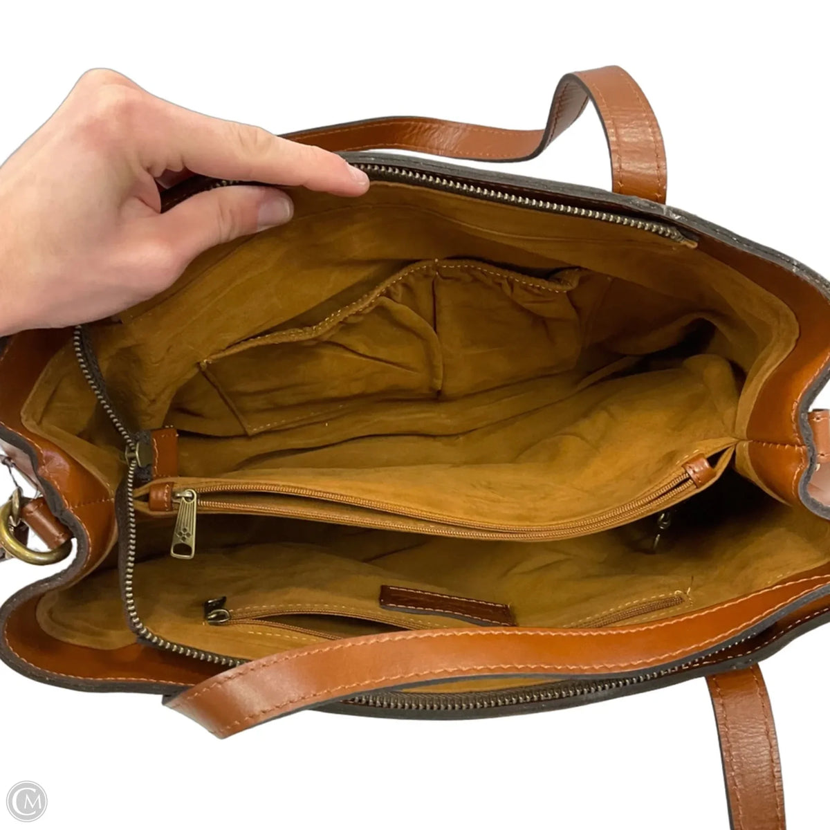 Handbag Leather By Patricia Nash, Size: Large