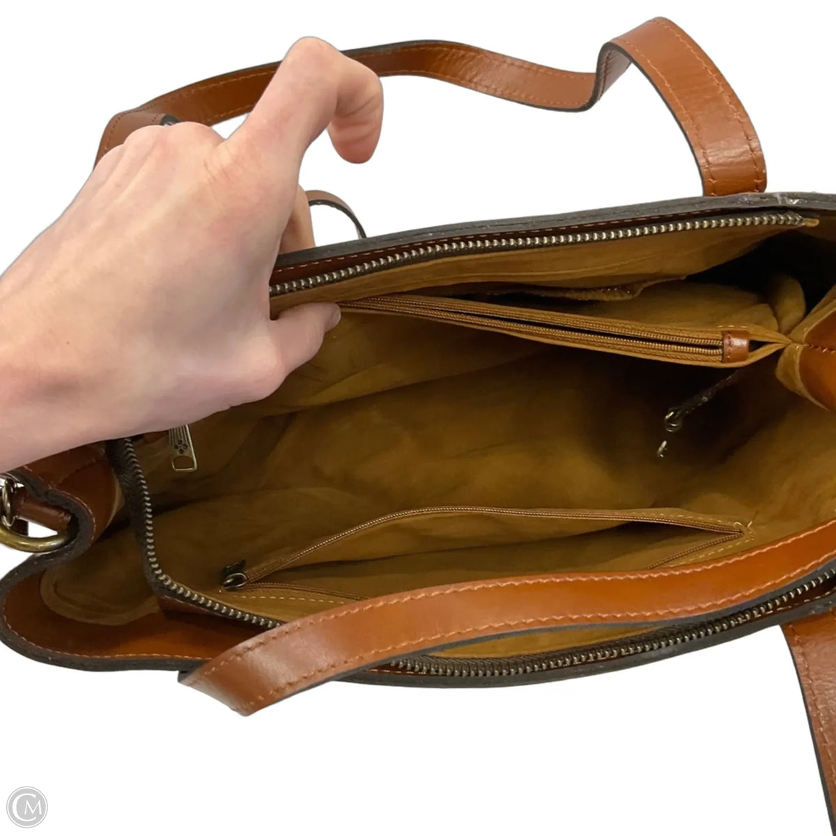 Handbag Leather By Patricia Nash, Size: Large