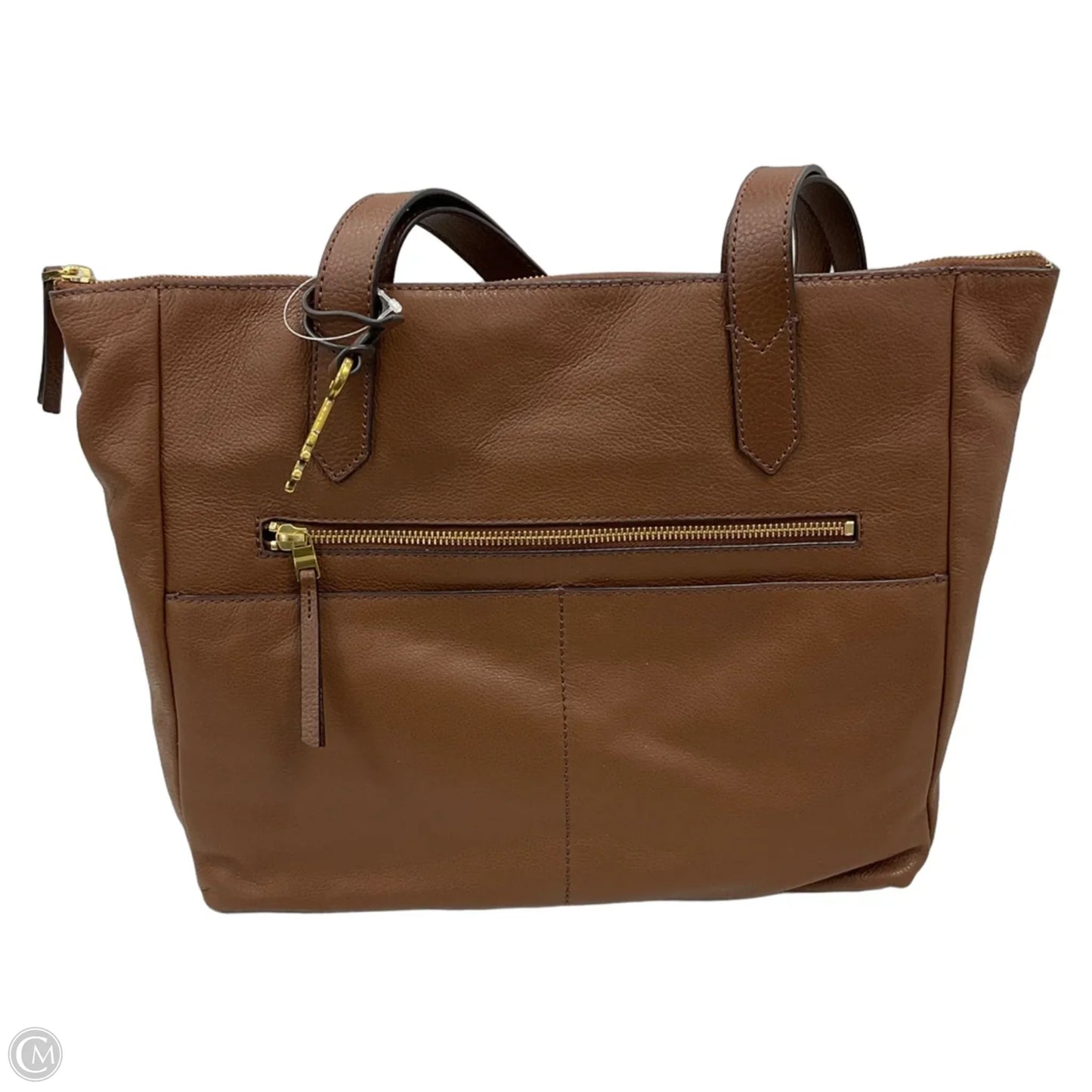 Handbag Leather By Fossil, Size: Large