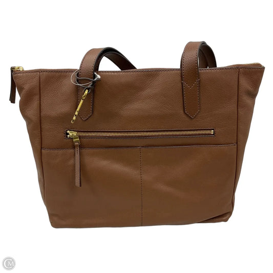 Handbag Leather By Fossil, Size: Large