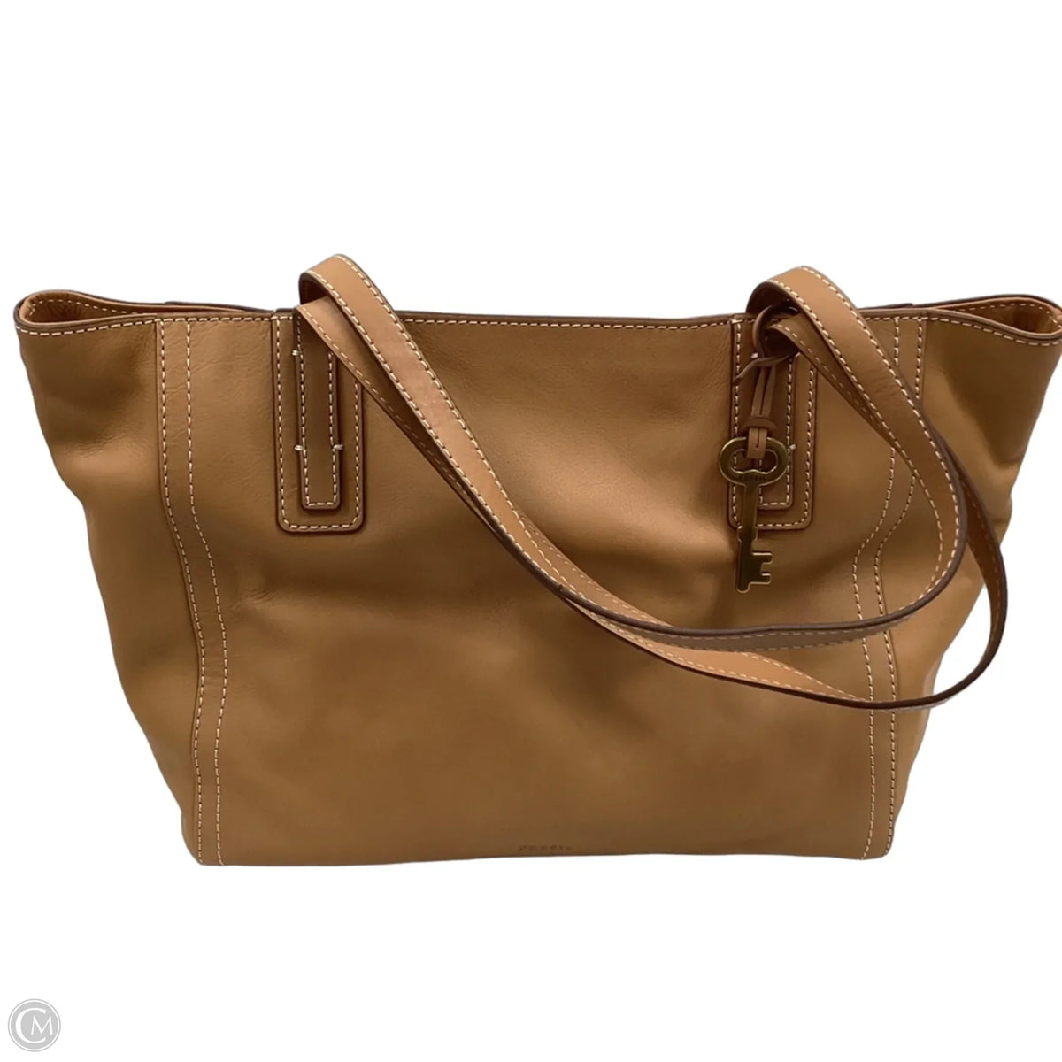 Handbag Leather By Fossil, Size: Large