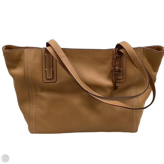Handbag Leather By Fossil, Size: Large