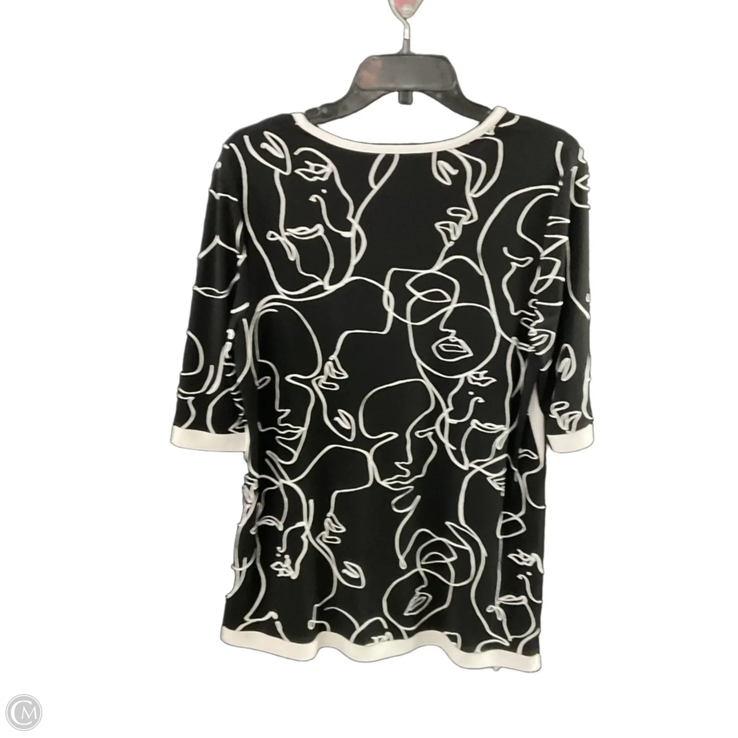 Top 3/4 Sleeve By Joseph Ribkoff In Black, Size: L