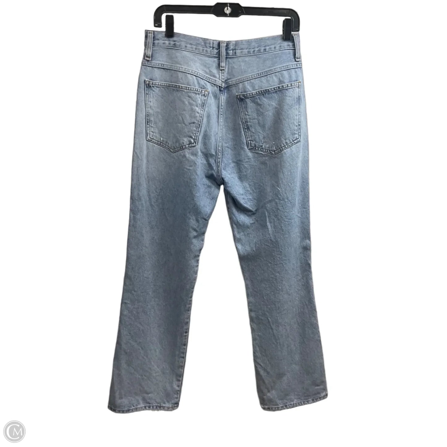 Jeans Straight By Agolde In Blue Denim, Size: 8