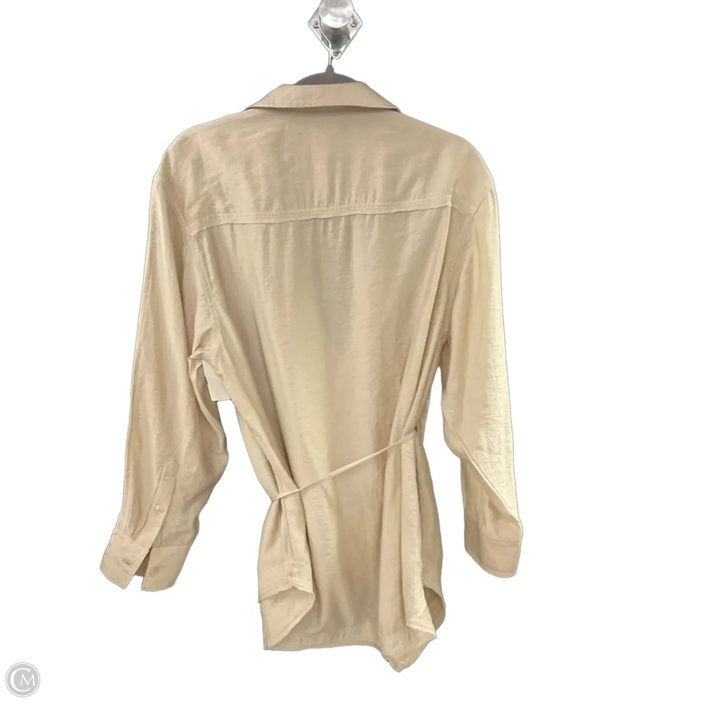 Blouse Long Sleeve By Pilcro In Beige, Size: S