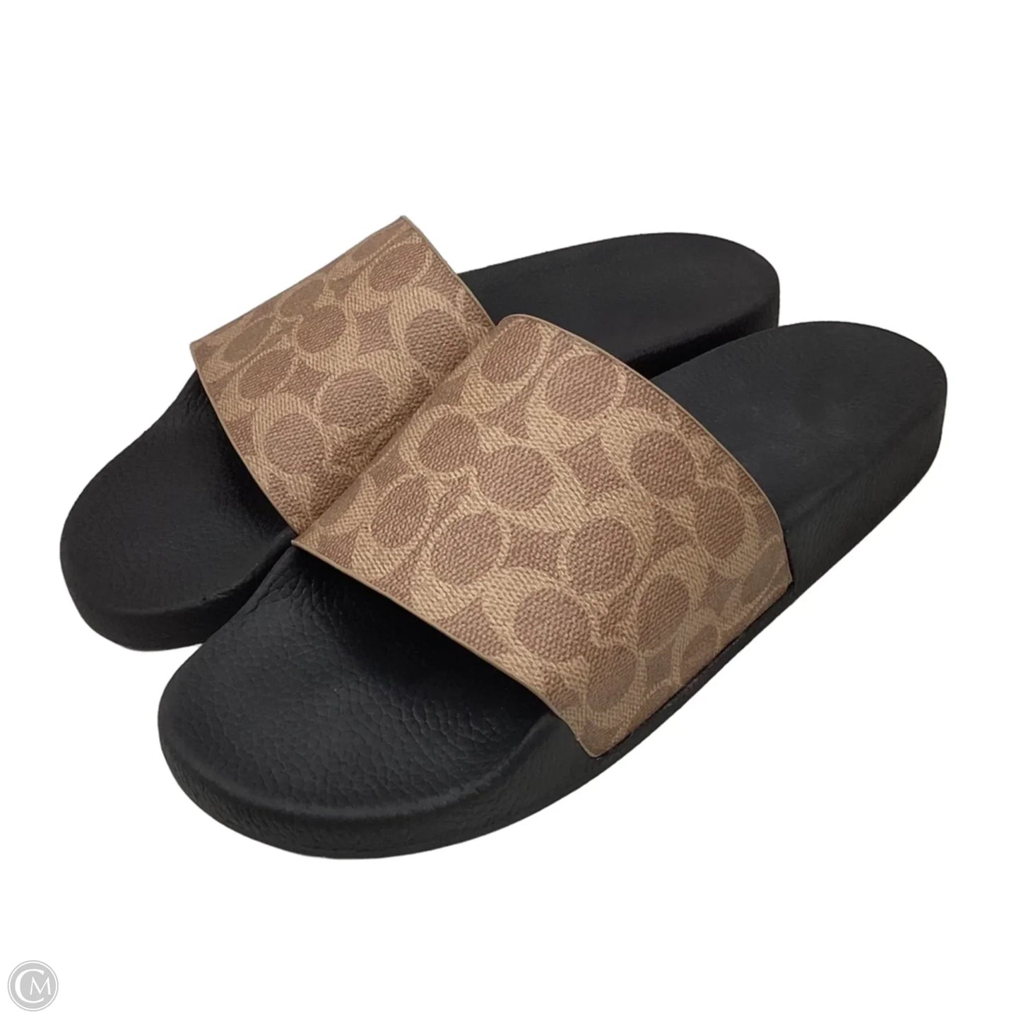 Sandals Designer By Coach In Black & Brown, Size: 10