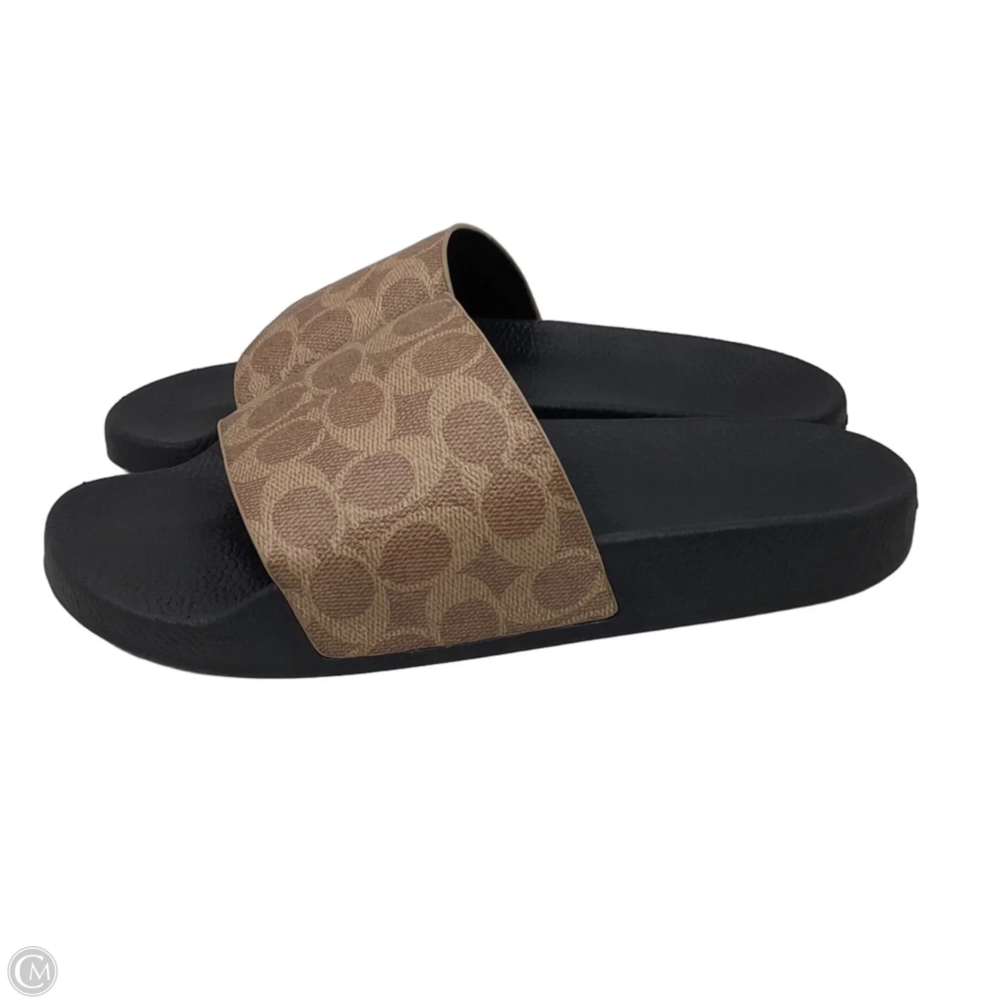 Sandals Designer By Coach In Black & Brown, Size: 9