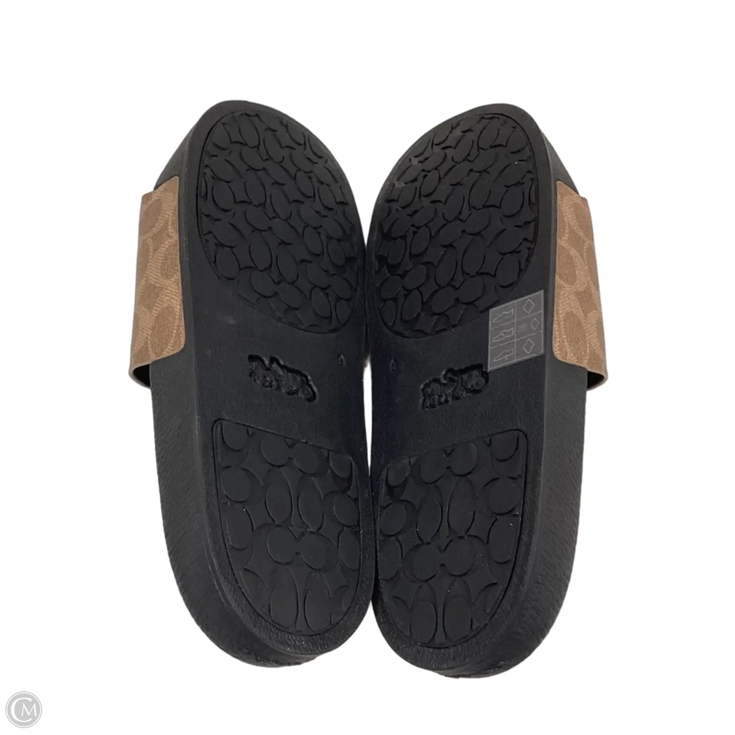 Sandals Designer By Coach In Black & Brown, Size: 9