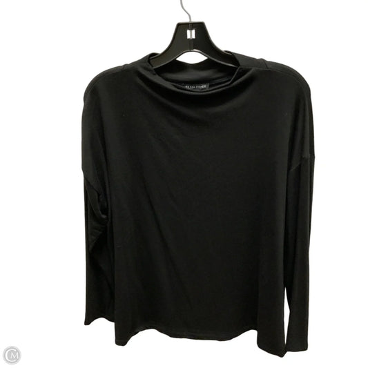 Top Long Sleeve By Eileen Fisher In Black, Size: S