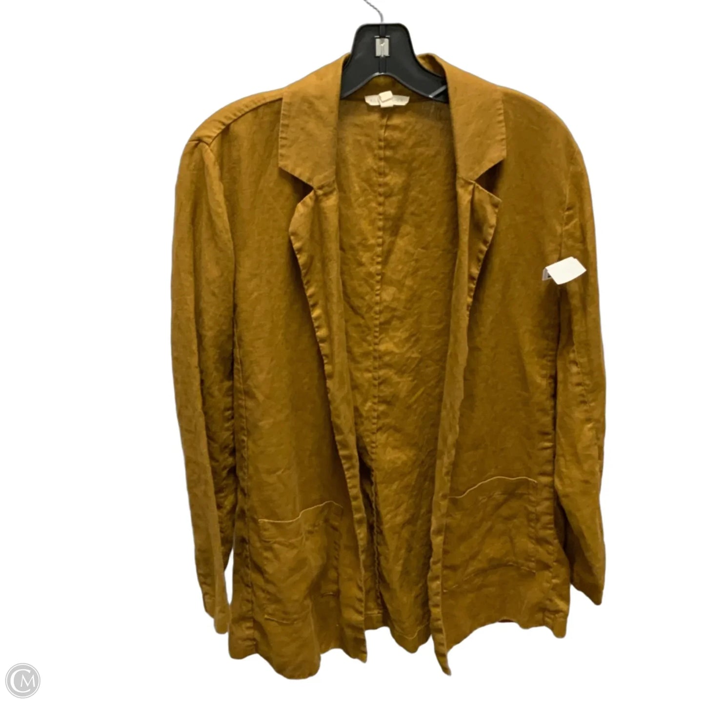 Jacket Linen By Eileen Fisher In Brown, Size: S