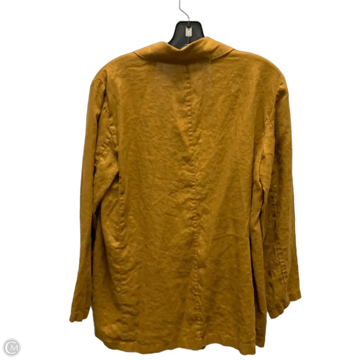 Jacket Linen By Eileen Fisher In Brown, Size: S