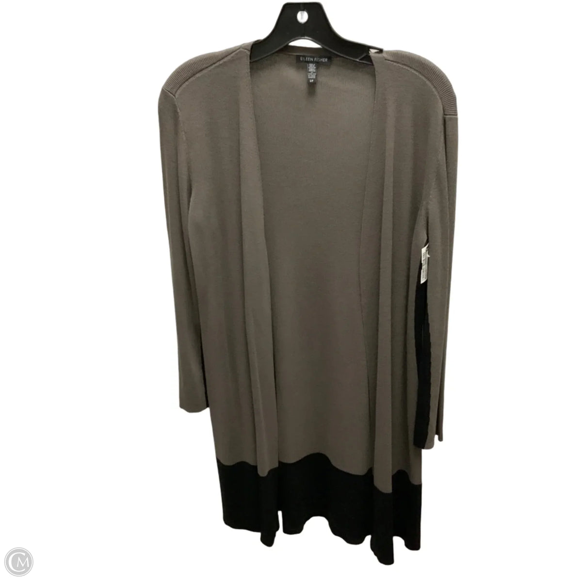 Cardigan By Eileen Fisher In Grey & Black Size: S