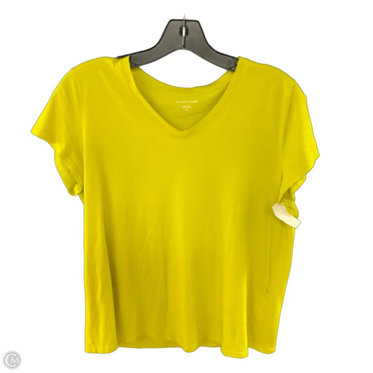 Top Short Sleeve By Eileen Fisher In Chartreuse, Size: S