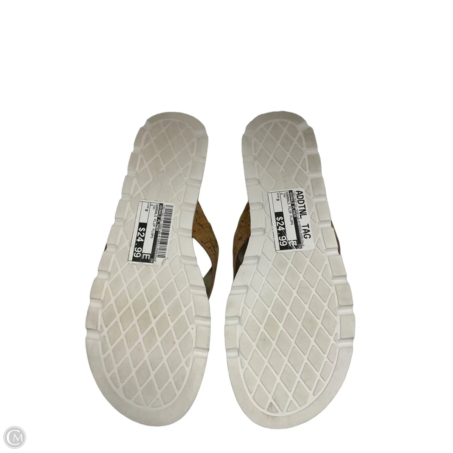 Sandals Flip Flops By Donald Pliner In Tan, Size: 9