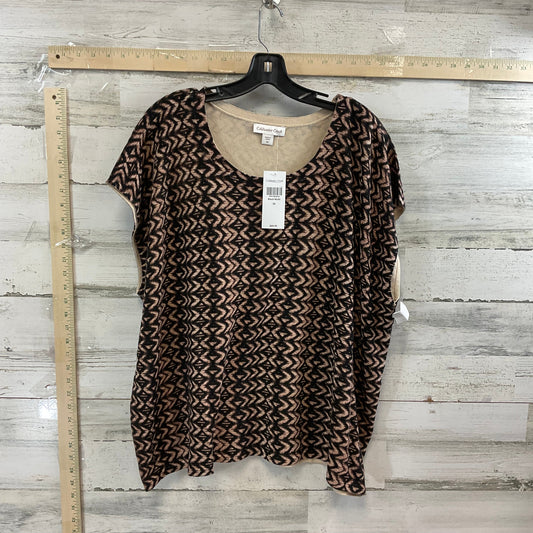 Brown Top Short Sleeve Coldwater Creek, Size 3x