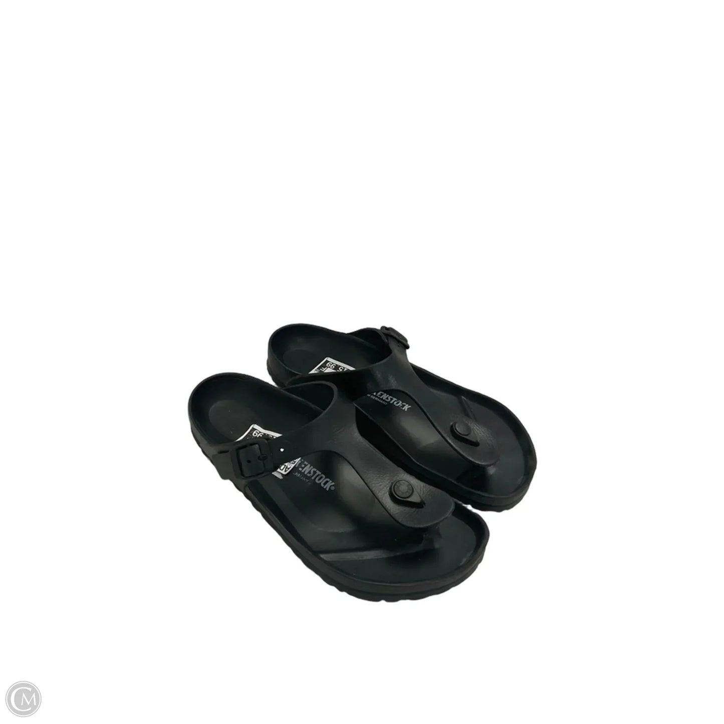 Sandals Flats By Birkenstock In Black, Size: 8