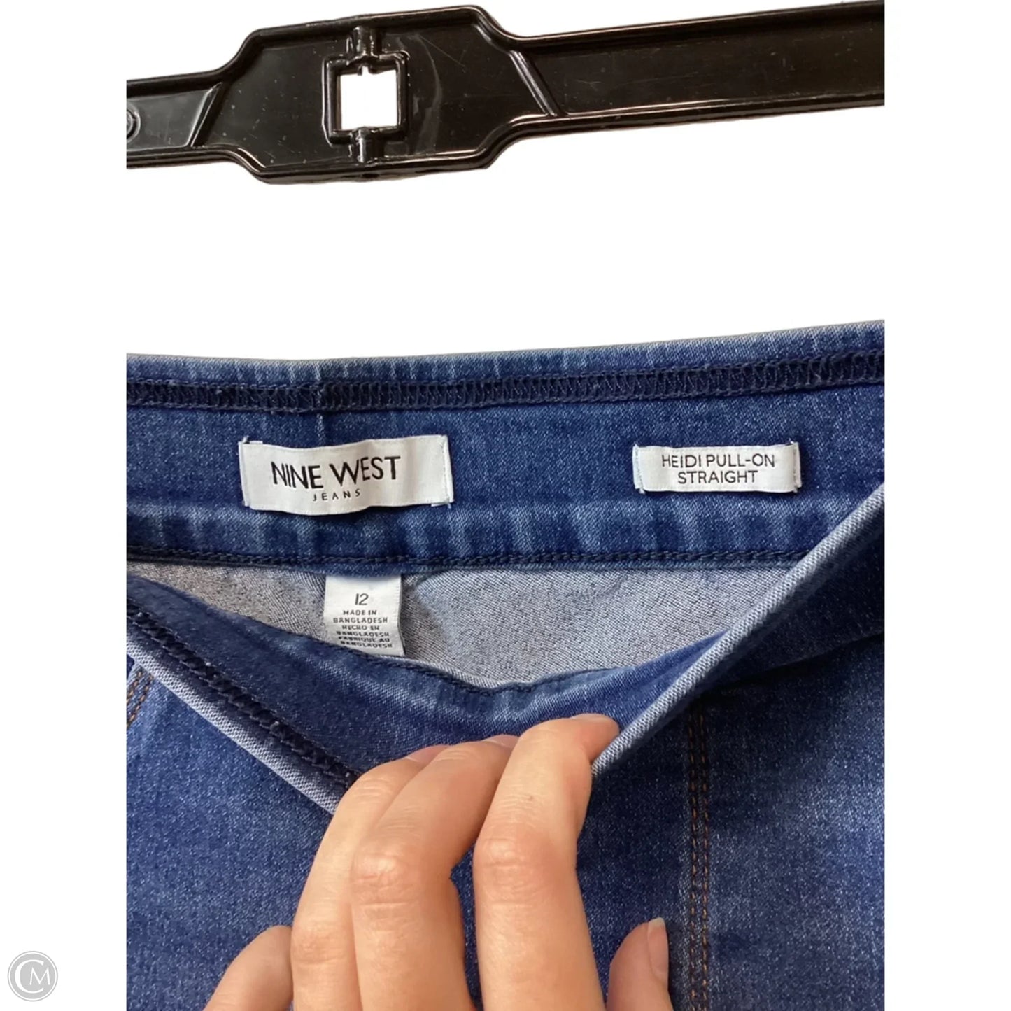 Jeans Straight By Nine West Apparel In Blue Denim, Size: 12