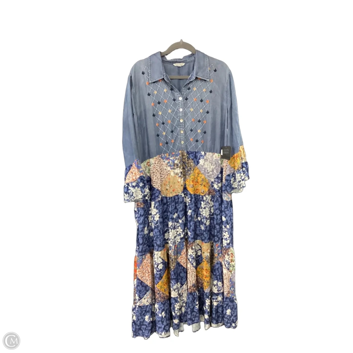 Dress Casual Maxi By John Mark In Blue, Size: Xl