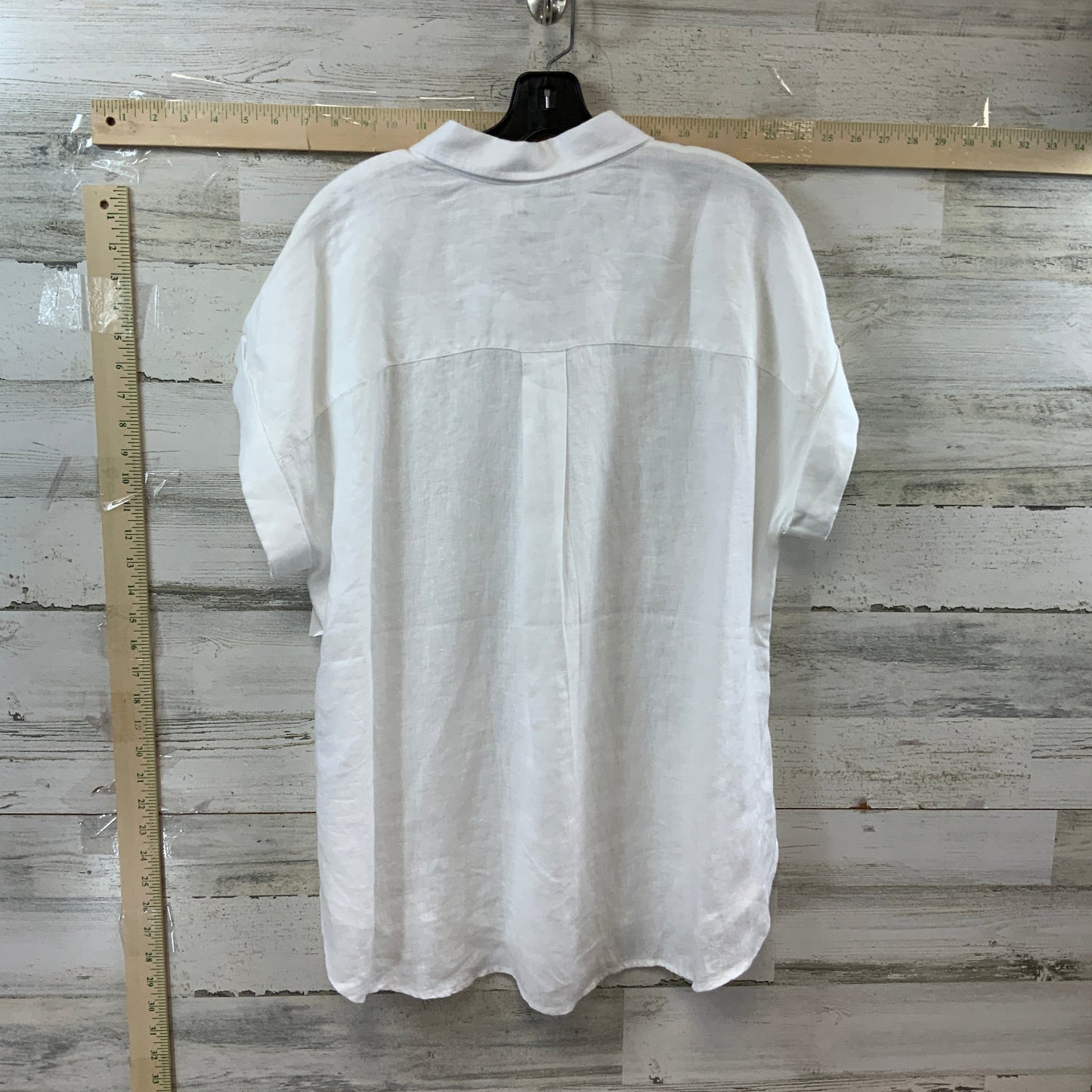 White Blouse Short Sleeve Ralph Lauren Black Label, Size 1x