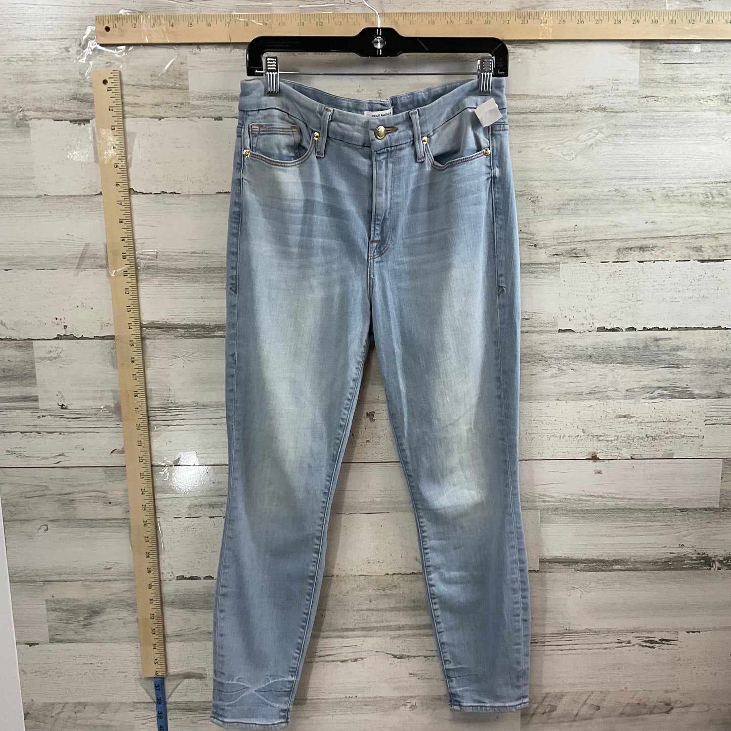 Blue Denim Jeans Skinny Good American, Size 10