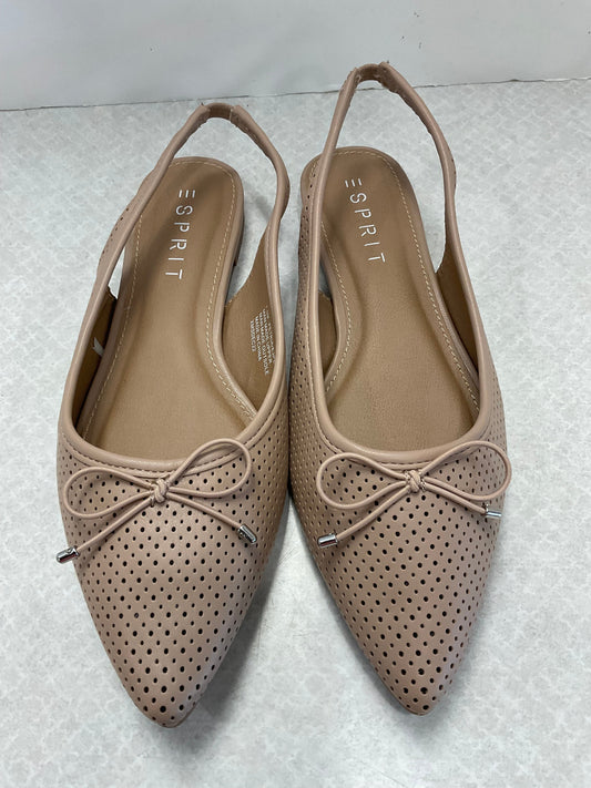 Brown Shoes Flats Esprit, Size 8
