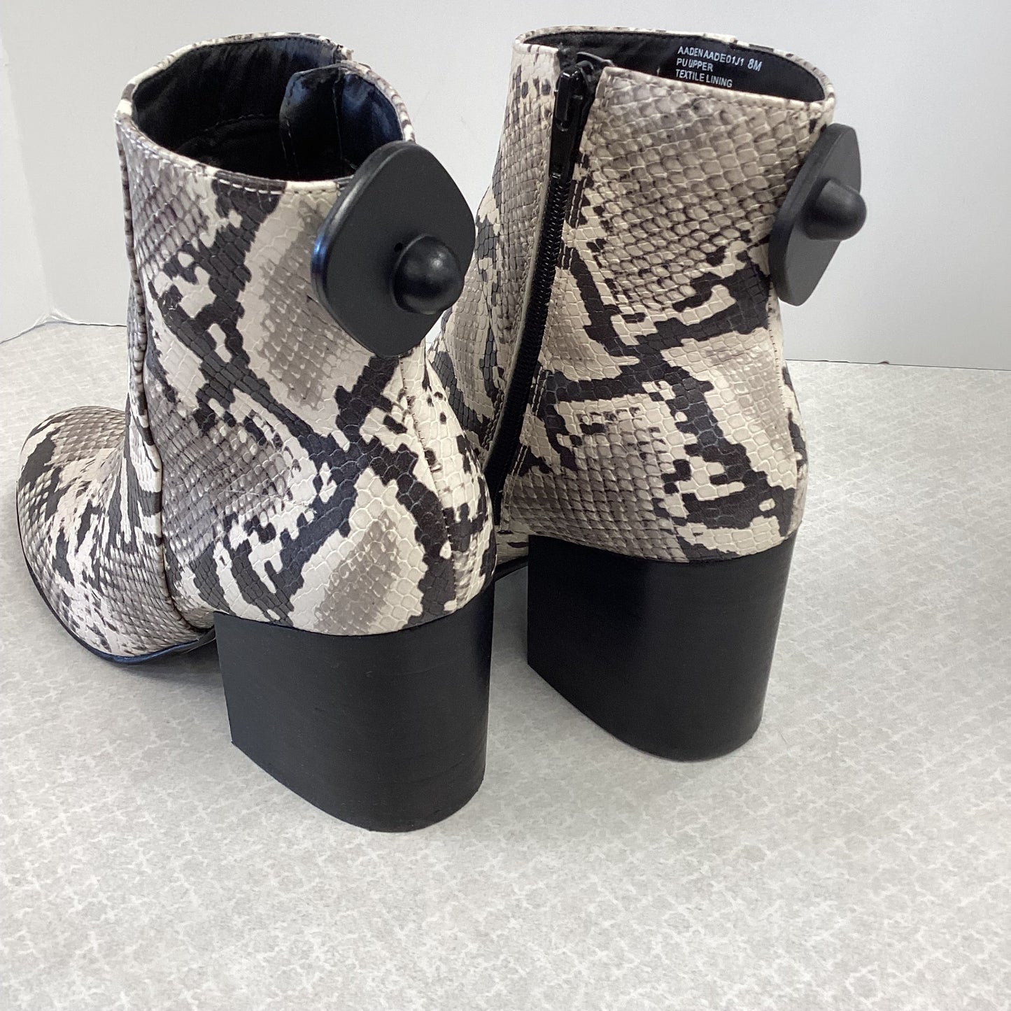 Boots Ankle Heels By Madden Girl In Snakeskin Print, Size: 8