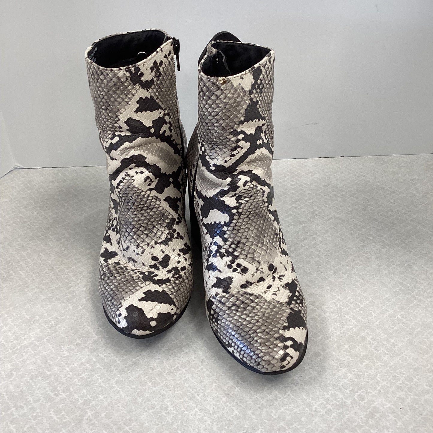 Boots Ankle Heels By Madden Girl In Snakeskin Print, Size: 8