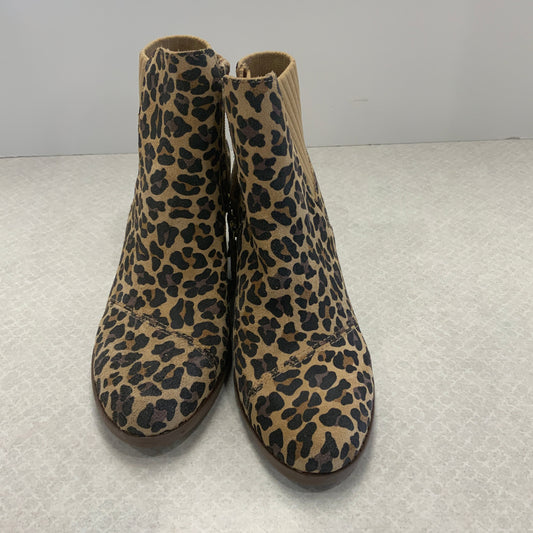 Boots Ankle Heels By Toms In Animal Print, Size: 5.5