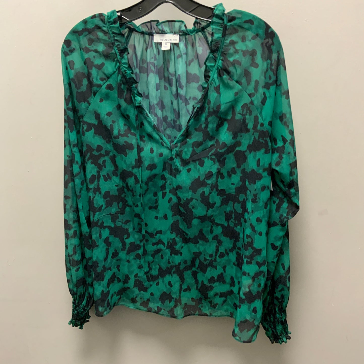 Top Long Sleeve By Allison Joy In Green, Size: M